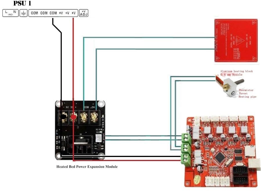 single PSU wiring